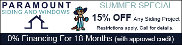 Ad Banner for Paramount Siding PM Banner Summer 2025