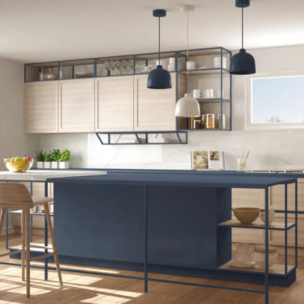 modern-white-blue-kitchen-wooden-details-parquet-floor-modern-pendant
